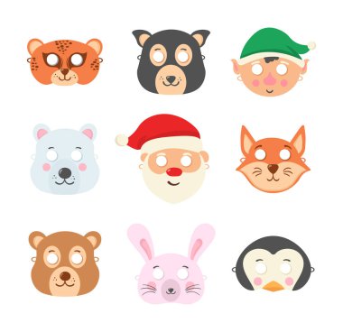 Hayvanların karnaval maskesi festivali dekorasyonu. 