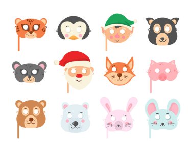 Hayvanların karnaval maskesi festivali dekorasyonu. 