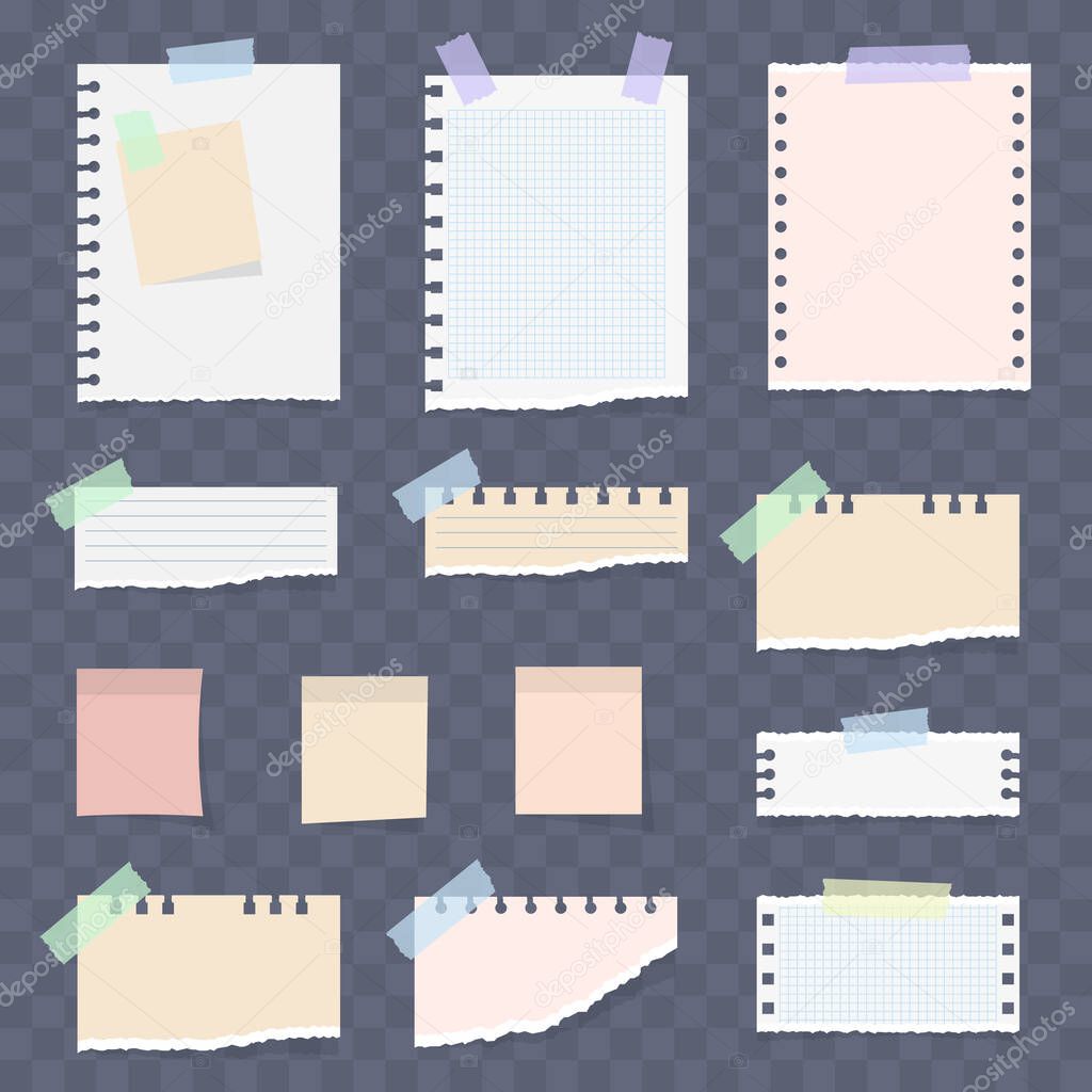 Paper notes on stickers, notepads, memo messages.