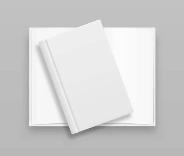 Conjunto de capa de revista em branco, livro, livreto, folheto. — Vetor de Stock