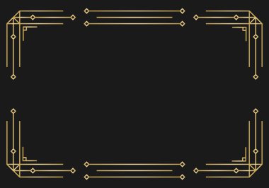 Sanat deco tarzında desenler, süsler, kaligrafi