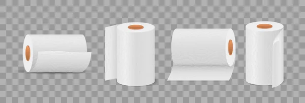 Toallas de papel higiénico rollo para baño, baño. — Archivo Imágenes Vectoriales