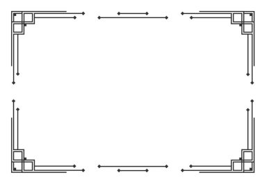 Sanat deco tarzında desenler, süsler, kaligrafi
