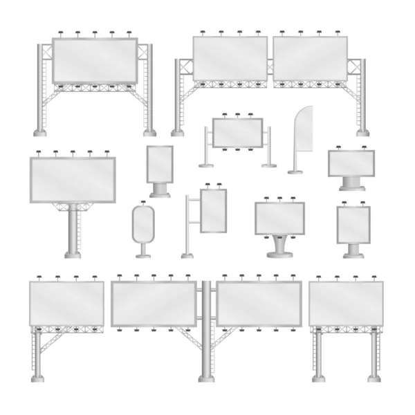 広告のためのポスターや看板都市バナー — ストックベクタ
