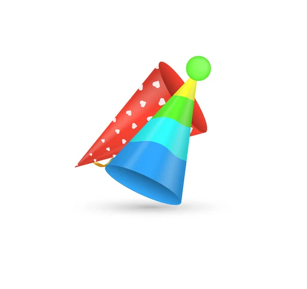 Casquettes de fête, chapeaux pour fêtes fêtes fêtes — Image vectorielle