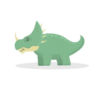 Bir grup şirin dinozor, brontozor ve triceratops.