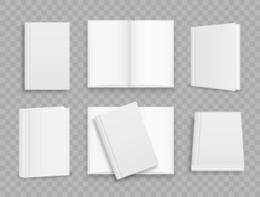 Boş dergi kapağı, kitap, kitapçık, broşür ayarla.