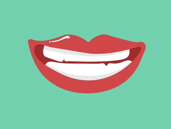 입술, 혀, 치아를 사용하여 입을 사용하는 방법 — 스톡 벡터