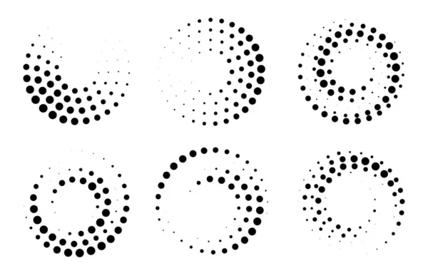Velocidad de medias líneas geométricas en forma de círculo. — Archivo Imágenes Vectoriales