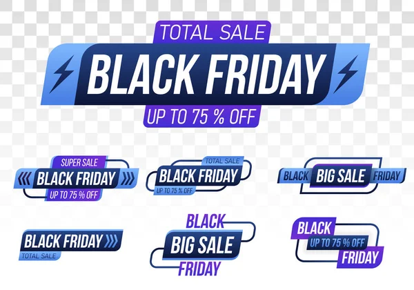 Discount, sale, offer on black Friday tag. — Stock Vector