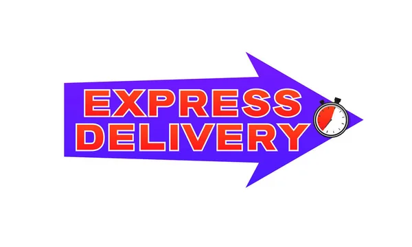 Express snabb leverans order logotyp banner. — Stock vektor