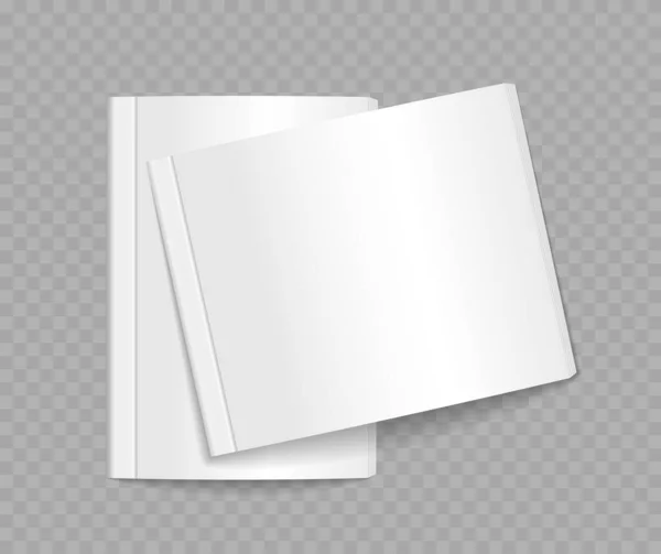 Conjunto de tapa de revista en blanco, libro, folleto, folleto. — Vector de stock