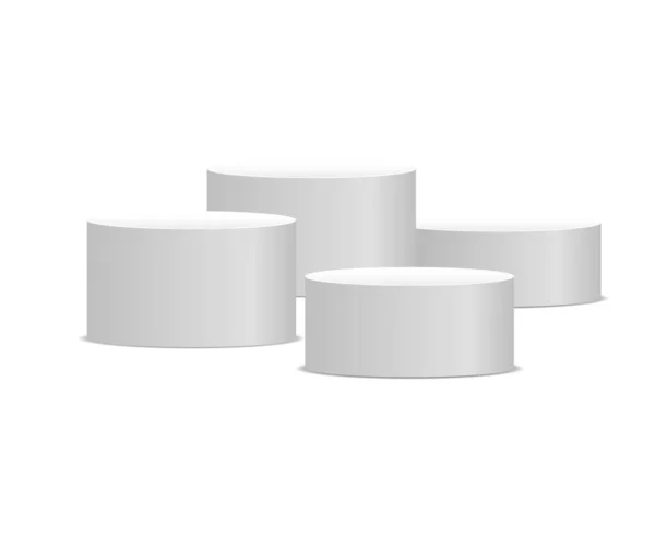 Blanco 3d podio, pedestal, plataforma, stand stage. — Vector de stock