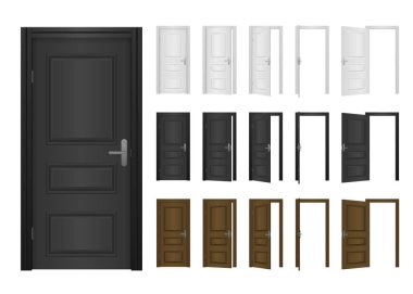 Evin açık, kapalı ön kapısı..