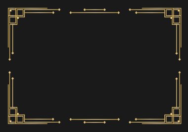 Sanat deco tarzında desenler, süsler, kaligrafi