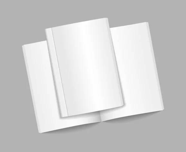 Conjunto de capa de revista em branco, livro, livreto, folheto. — Vetor de Stock
