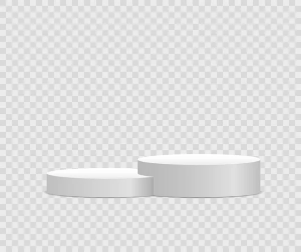 Podium blanc 3d, piédestal, plate-forme, stand stage. — Image vectorielle