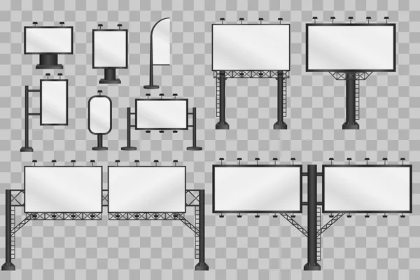 Affischer eller affischtavlor för reklam i städer — Stock vektor