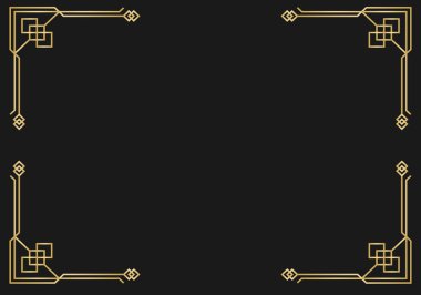 Sanat deco tarzında desenler, süsler, kaligrafi