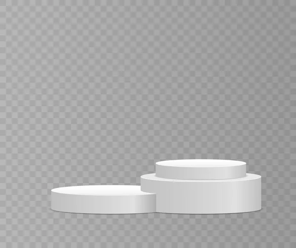 Blanco 3d podio, pedestal, plataforma, stand stage. — Vector de stock