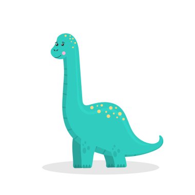 Bir grup şirin dinozor, brontozor ve triceratops.