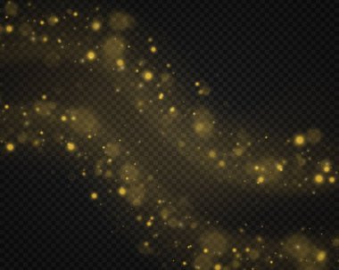 Işık çizgisi bokeh, dinamik altın dalgalar toz.