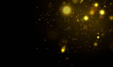 Odaklanamayan sarı ışık, bokeh etkisi ve toz.