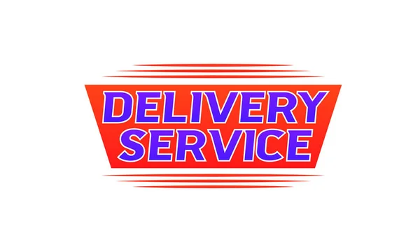 Banner de logotipo de entrega expressa, ícone de transporte rápido. — Vetor de Stock
