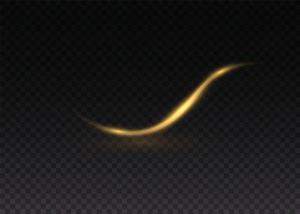 Золотая линия со светом, динамические золотые волны. — стоковое фото