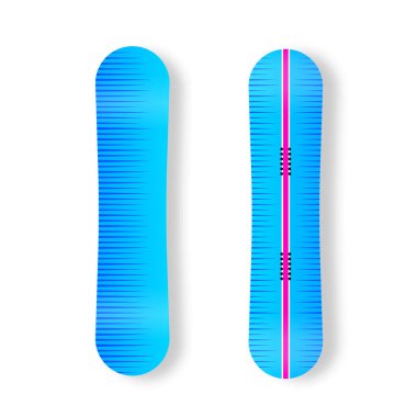 Kayak merkezi ve dağ için snowboard seti.