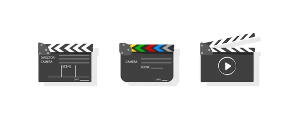 Clapper voor filmset, clapboard voor filmproductie. — Stockfoto