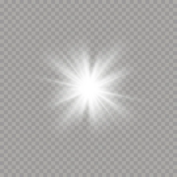 Set van explosie ster, verblinding, schittering, zonnevlam. — Stockfoto