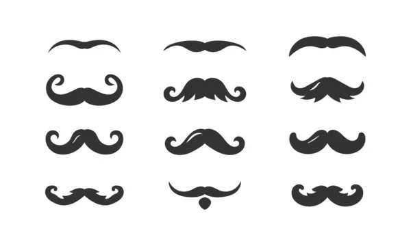 Set de bigote masculino de diseño plano. — Foto de Stock