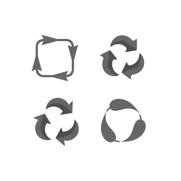 Set circulaire pijlen recyclen, plastic recyclen. — Stockfoto