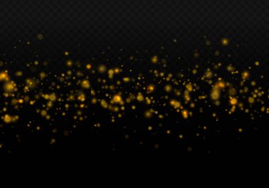 Işık saçar, altın tozu, yıldız kıvılcımı.