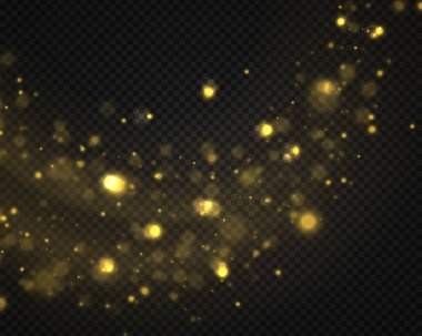 Işık çizgisi bokeh, dinamik altın dalgalar toz.