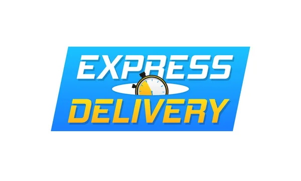 Express leverans logotyp banner, snabb frakt ikon. — Stock vektor