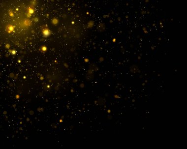 Odaklanamayan sarı ışık, bokeh etkisi ve toz.