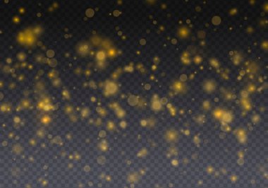 Işık saçar, altın tozu, yıldız kıvılcımı.