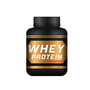 Spor zindeliği kapsüllerde protein şişeleri.