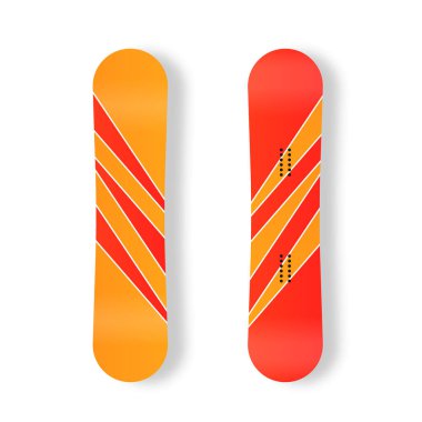 Kayak merkezi ve dağ için snowboard seti.