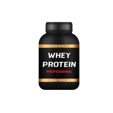 Spor zindeliği kapsüllerde protein şişeleri.
