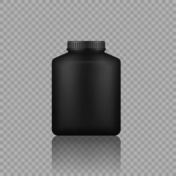 Whey protein plastic container mockup,sport bottle Stock Vector