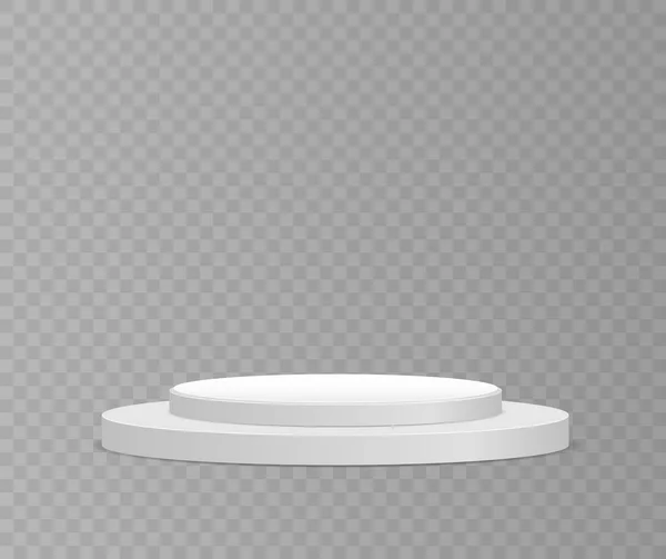 Blanco 3d podio, pedestal, plataforma, stand stage. — Vector de stock