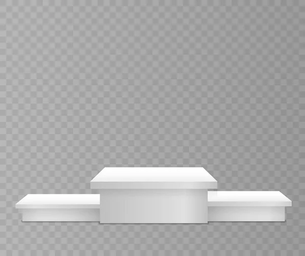 Podium blanc ou plate-forme pour la cérémonie de remise des prix. — Image vectorielle