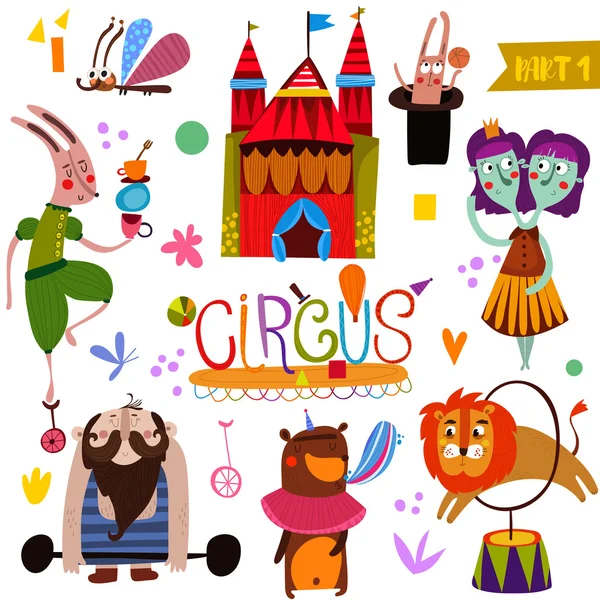 Colección de actuación Circus — Archivo Imágenes Vectoriales