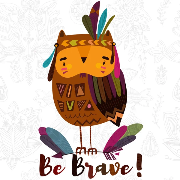 Be Brave poster lettering — Vettoriale Stock