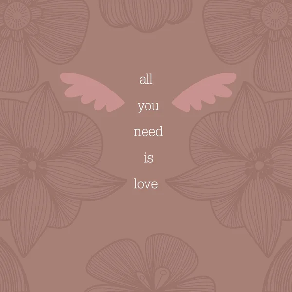 Tout ce dont tu as besoin c'est d'amour. — Image vectorielle