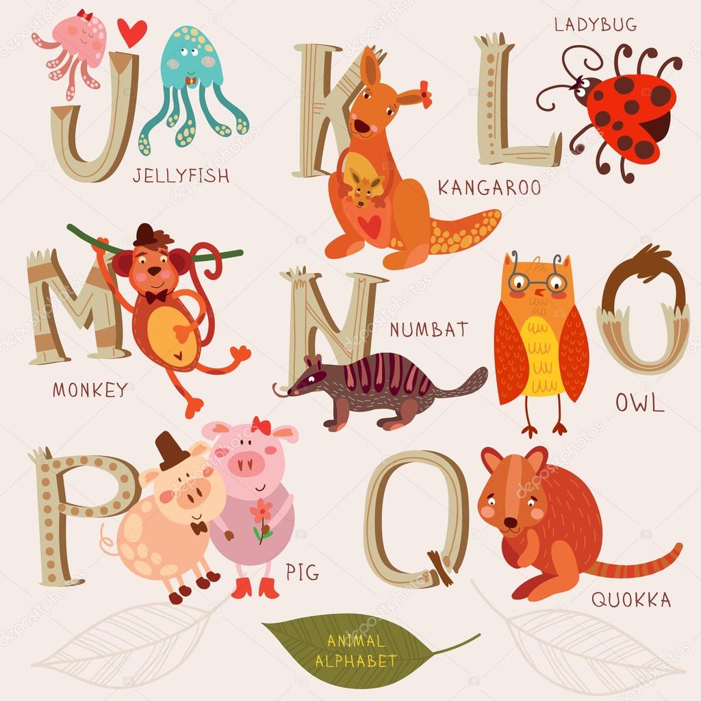 Cute animal alphabet.