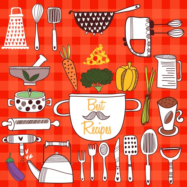 Las mejores recetas conjunto — Vector de stock